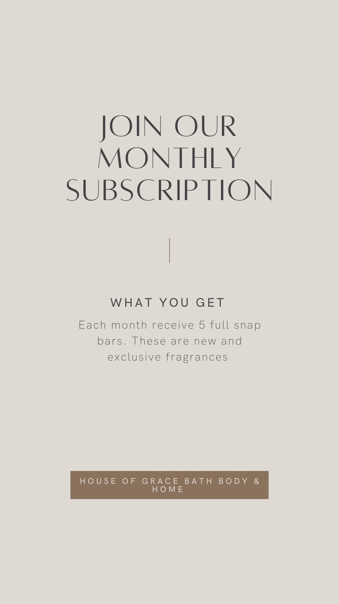 Monthly subscription