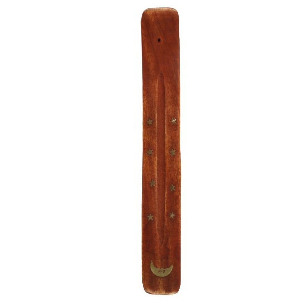 Incense Holder - Mango Wood with Brass Inlay