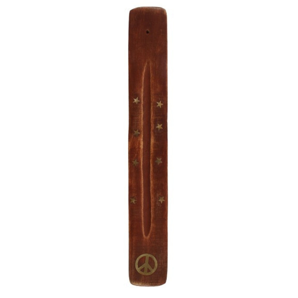 Incense Holder - Mango Wood with Brass Inlay
