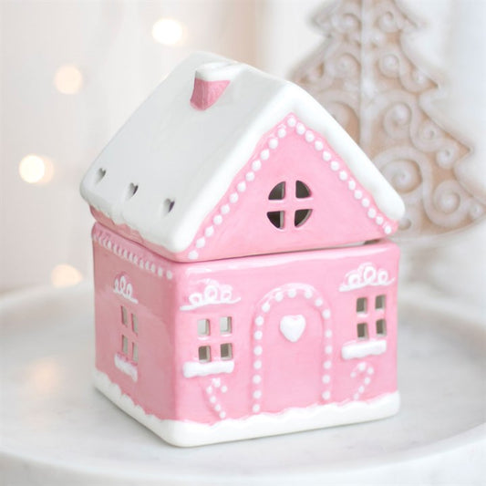 Pink Gingerbread House Oil Burner and Wax Warmer