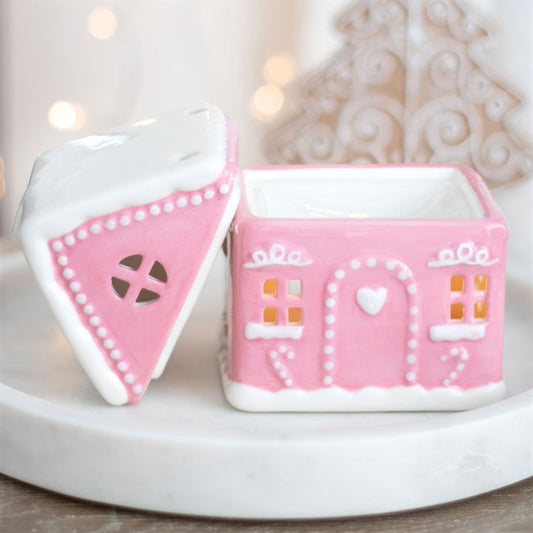Pink Gingerbread House Oil Burner and Wax Warmer