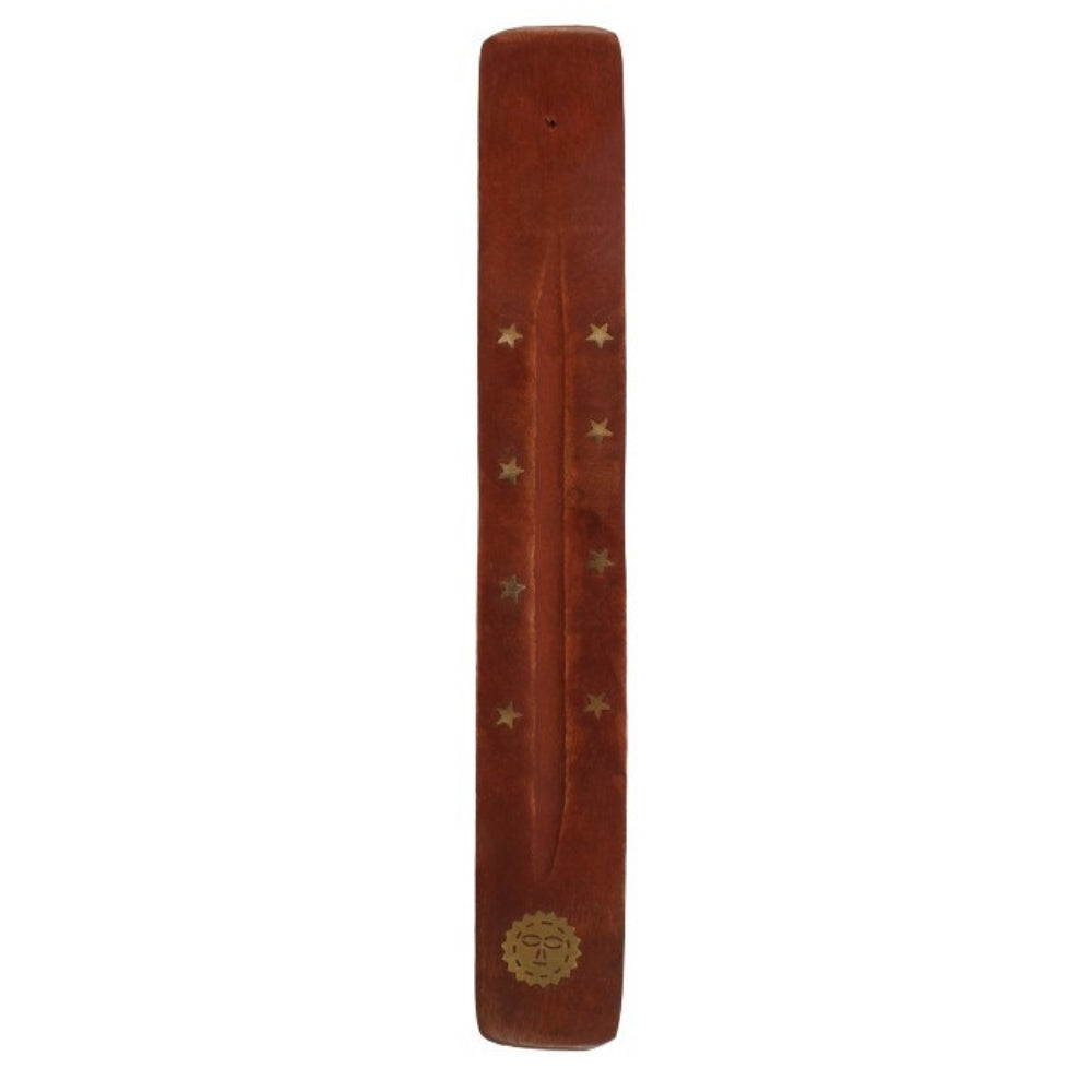 Incense Holder - Mango Wood with Brass Inlay