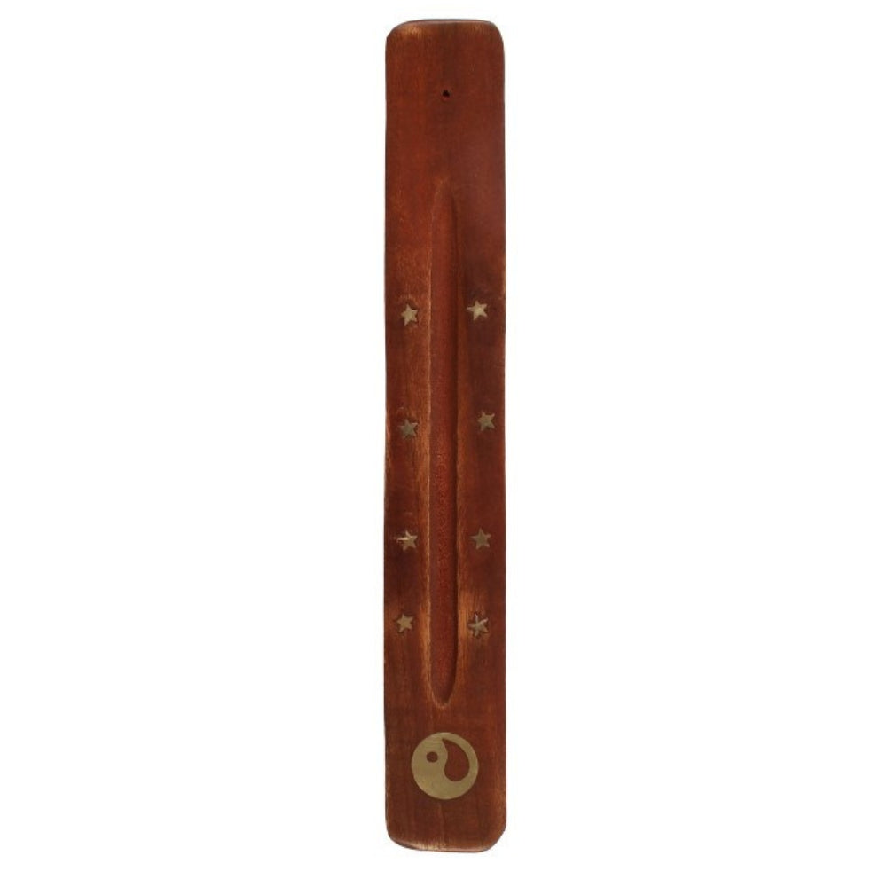Incense Holder - Mango Wood with Brass Inlay